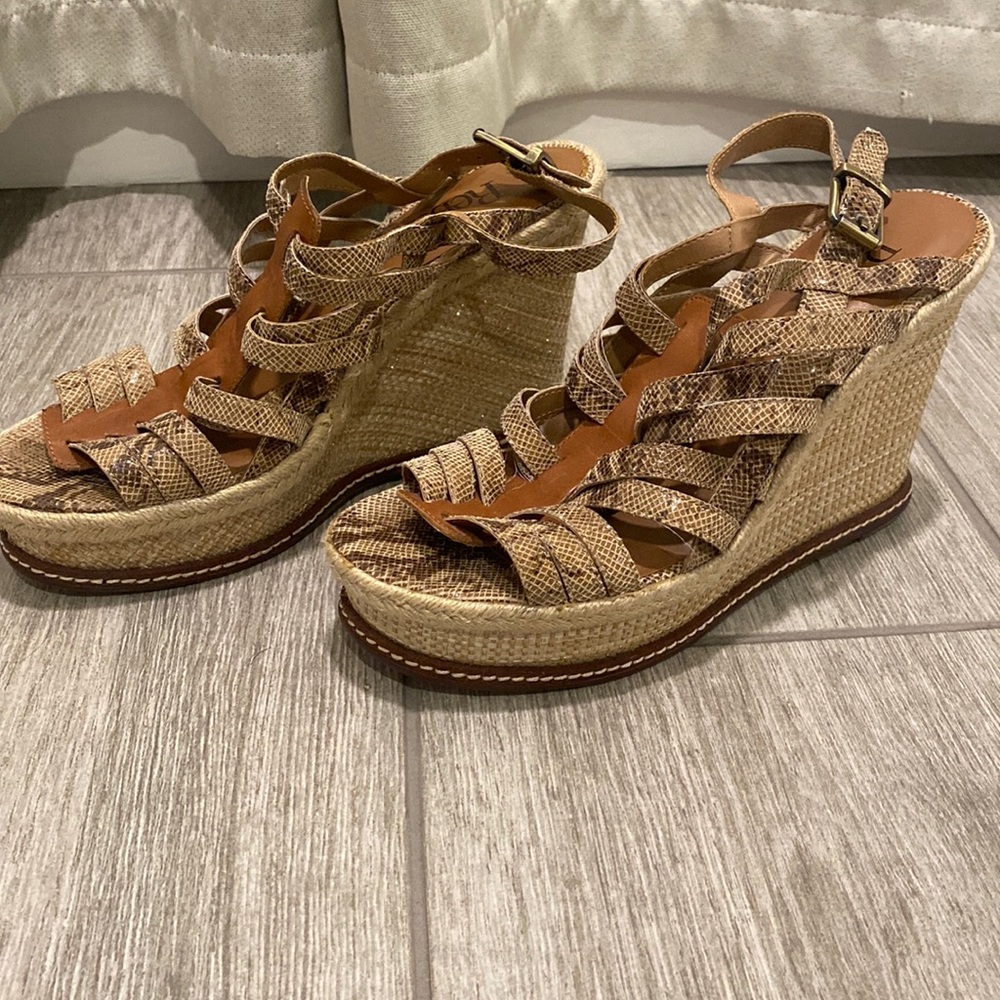Snakeskin Wedges